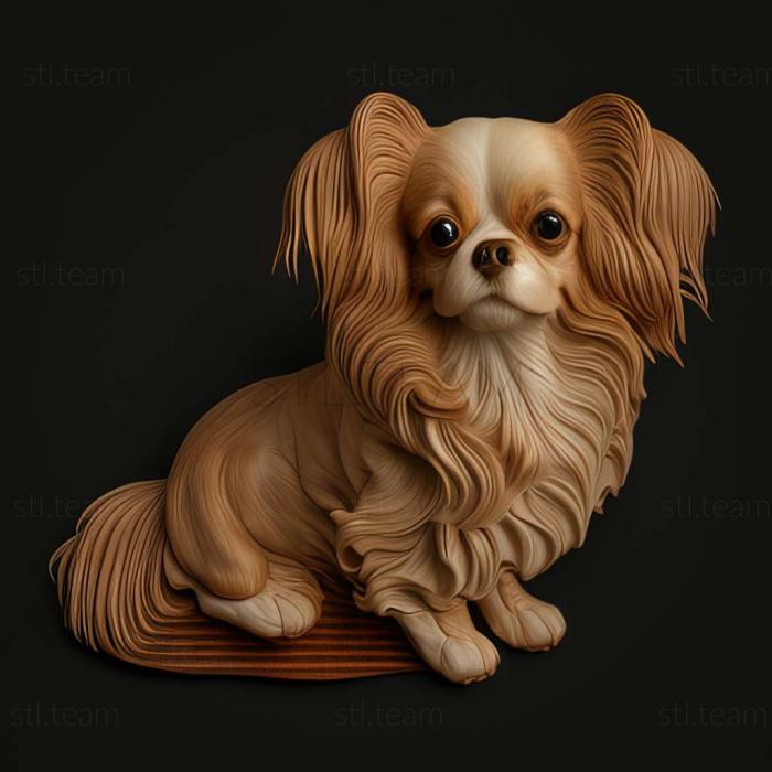 3D model Continental Toy Spaniel dog (STL)